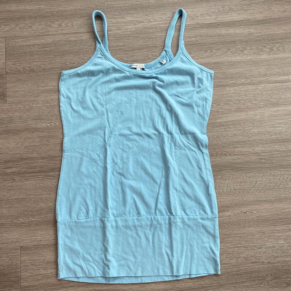 Vince baby blue banded tank